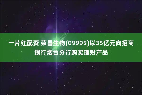 一片红配资 荣昌生物(09995)以35亿元向招商银行烟台分行购买理财产品